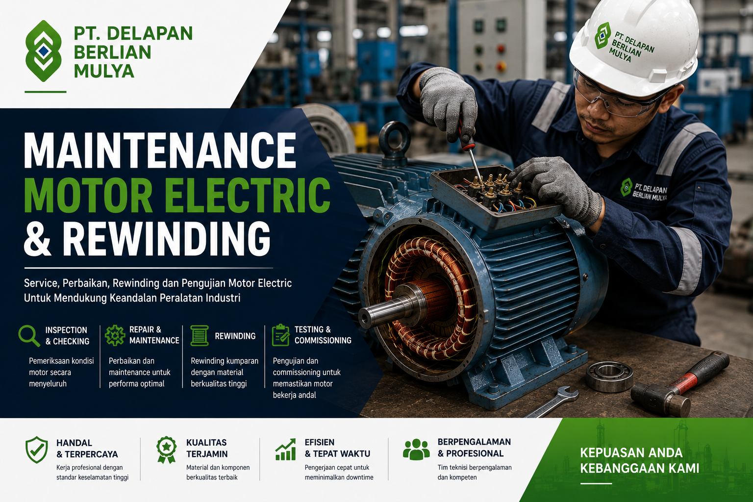 Maintenance Motor Electric & Rewinding - PT. Delapan Berlian Mulya